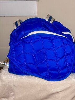 Mark & Graham Lightweight Puffer Tennis Pickleball Backpack Royal Blue Quilted